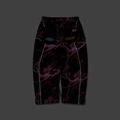 Patched Utility Super Wide Ventilation Pants Black / Thunder Pink