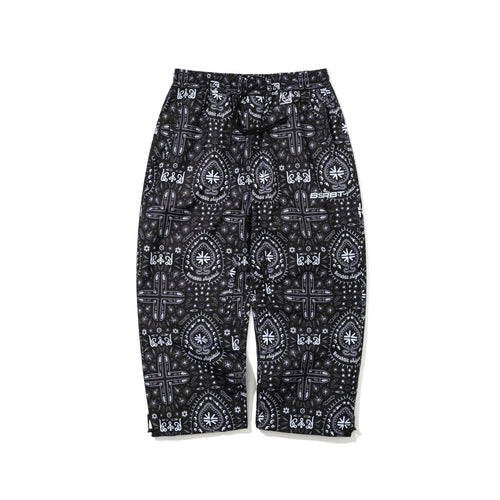 Artistic Super Wide Ventilation Pants Paisley Black