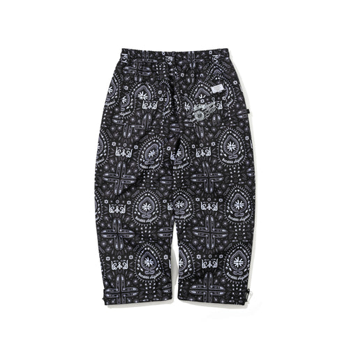 Artistic Super Wide Ventilation Pants Paisley Black