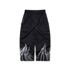 Flame Edge Super Wide Ventilation Pants Black