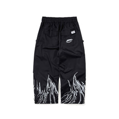 Flame Edge Super Wide Ventilation Pants Black