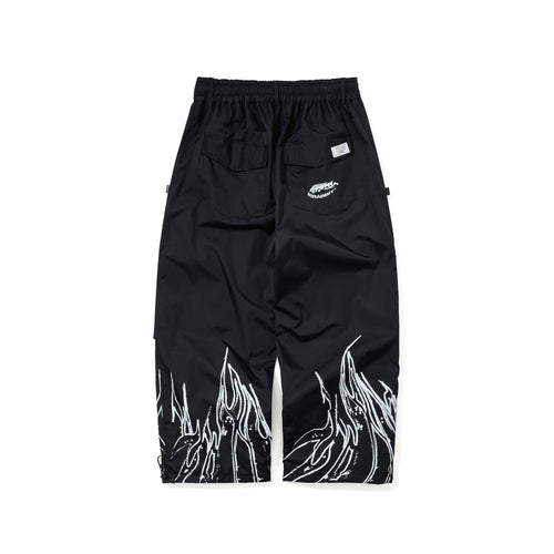 Flame Edge Super Wide Ventilation Pants Black