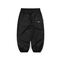 Dual Tone Super Wide Jogger Pants Black