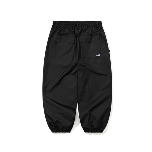 Dual Tone Super Wide Jogger Pants Black