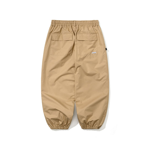 Dual Tone Super Wide Jogger Pants Beige