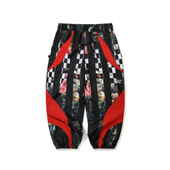 Bsrbt Sporty Super Wide Jogger Pants Checkered Bloom