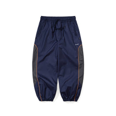 Light Weight Reflective Line Super Wide Jogger Pants Navy