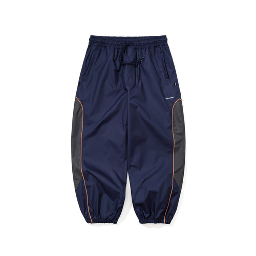 Light Weight Reflective Line Super Wide Jogger Pants Navy