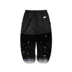 Smoking Rabbit Fleece Wide Jogger Pants Black