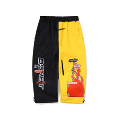 Bsrbt Red Flame 98 Wide Ventilation Pants Black Yellow