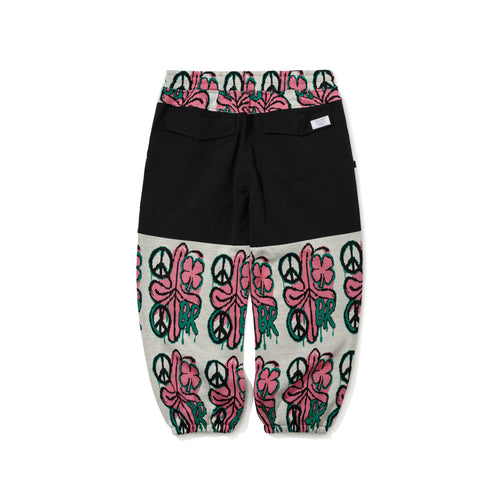 Peace Br Jacquard Wide Jogger Pants White