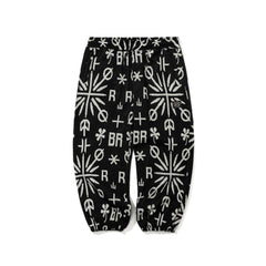 Br Jacquard Wide Jogger Pants Black