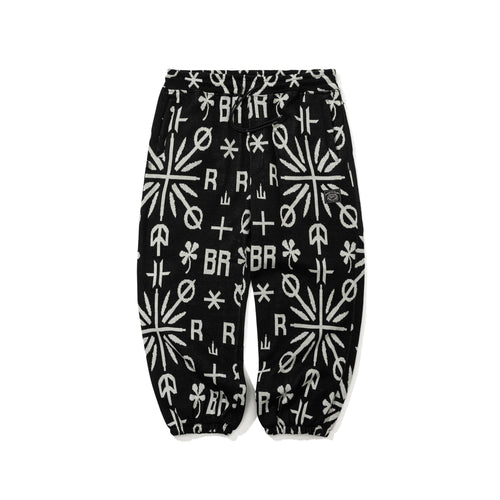 Br Jacquard Wide Jogger Pants Black