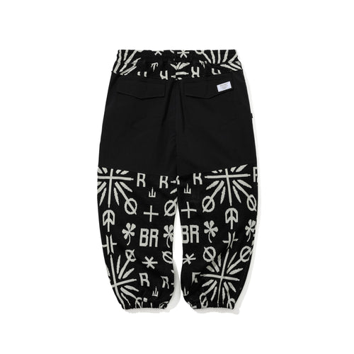 Br Jacquard Wide Jogger Pants Black