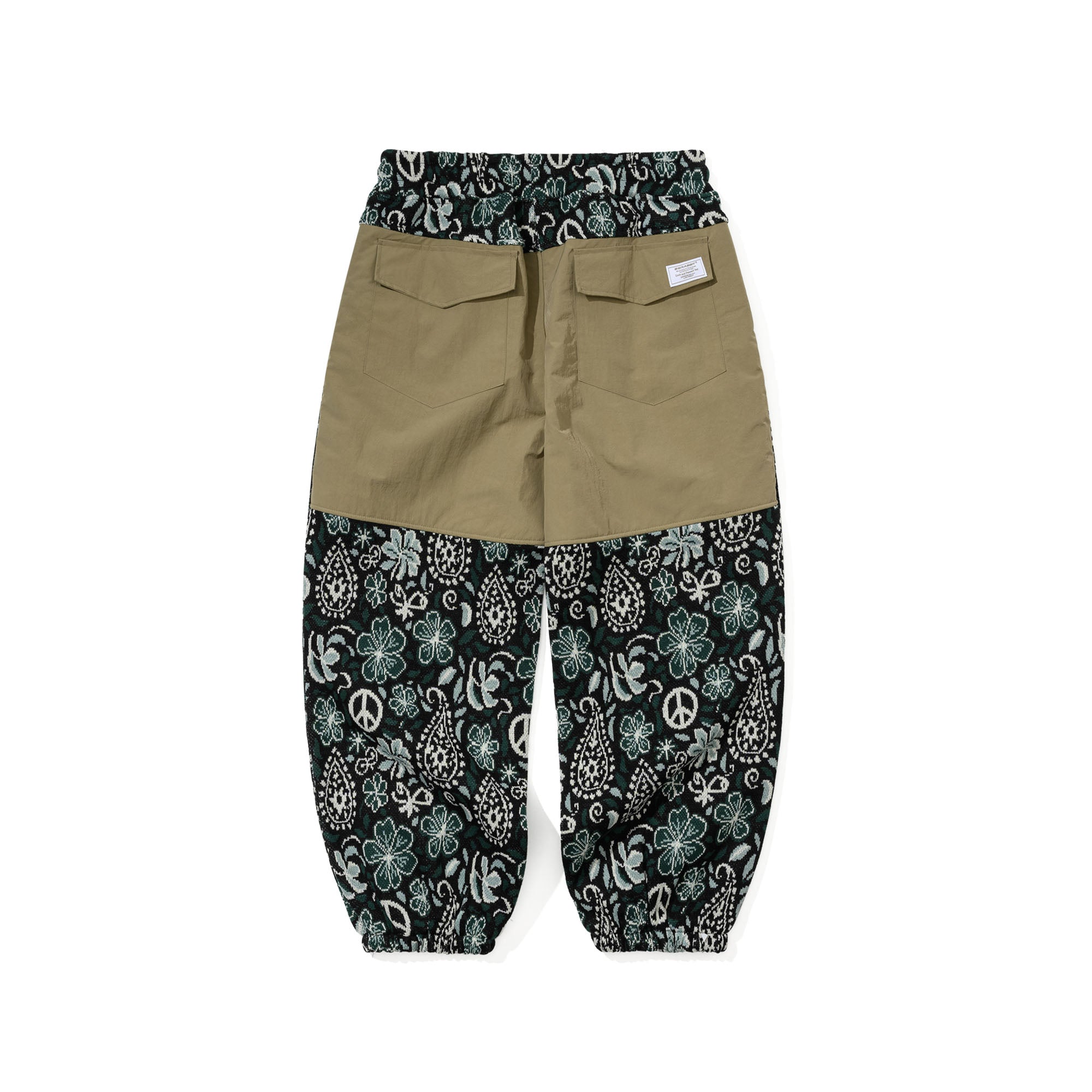 2526FW BSRABBIT Peace Br Jacquard Wide Jogger Pants Khaki