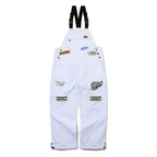 Variety Patchwork Wide Bib Pants White