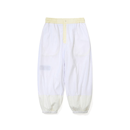 Vertical Applique Super Wide Ventilation Pants Ivory