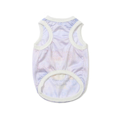Graphic Mesh Pet Sleeveless Top Sky