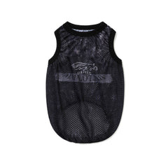 Graphic Mesh Pet Sleeveless Top Black