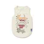Dog Trio Pet Sleeveless Top Ivory