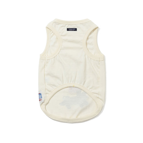 Dog Trio Pet Sleeveless Top Ivory