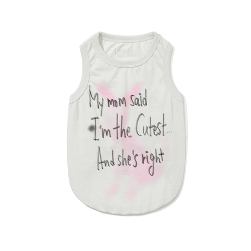 IM The Cutest Pet Sleeveless Top White