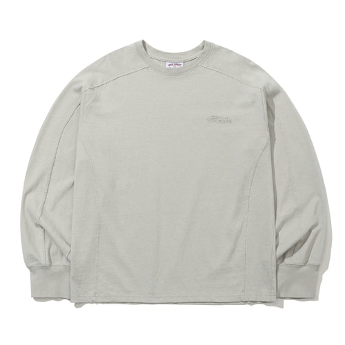 Laser Logo Washed Long Sleeve Ivory