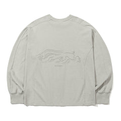 Laser Logo Washed Long Sleeve Ivory