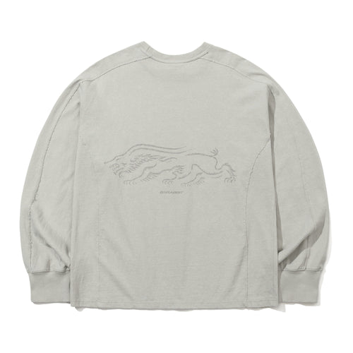 Laser Logo Washed Long Sleeve Ivory