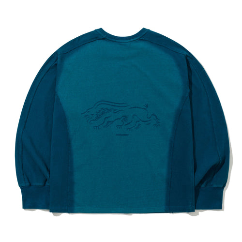 Laser Logo Washed Long Sleeve Cobalt Blue