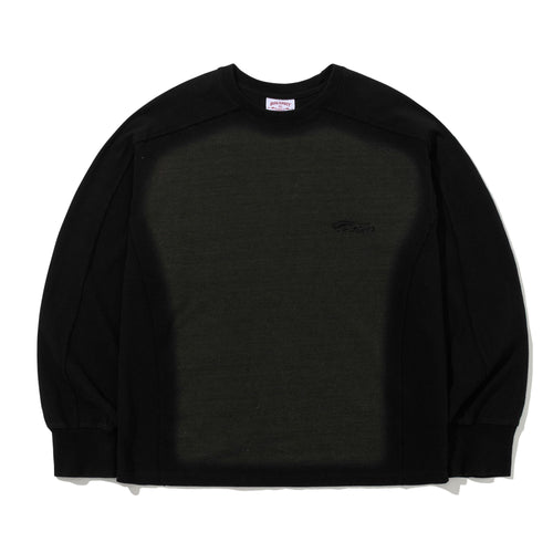 Laser Logo Washed Long Sleeve Charcoal