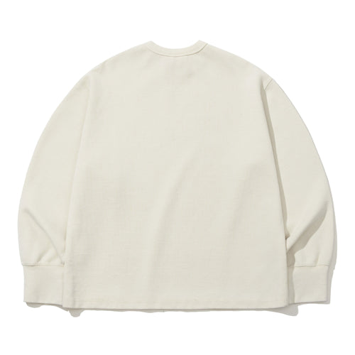 Logo Patch Washed Long Sleeve Soft Ivory