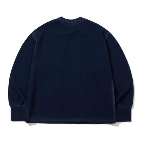 Logo Patch Washed Long Sleeve Navy