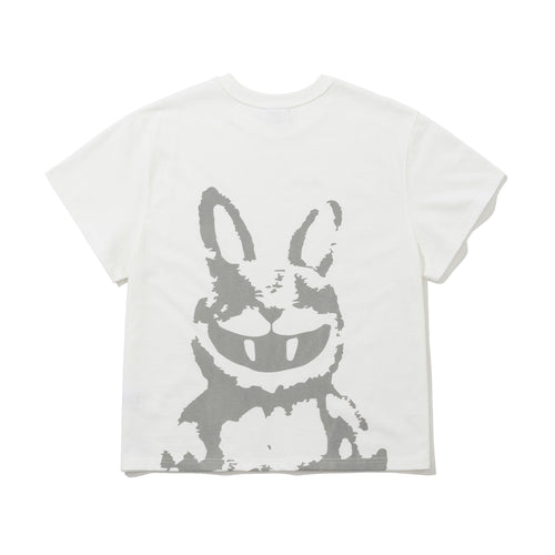 Back Big Trippy Rabbit Shadow Print SST Soft Ivory