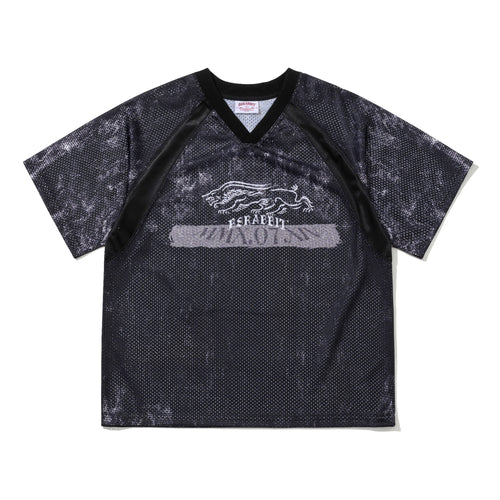 Color-Block Mesh SST Black