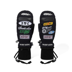 Variety Patch Zip Pocket Match Up Mittens Black