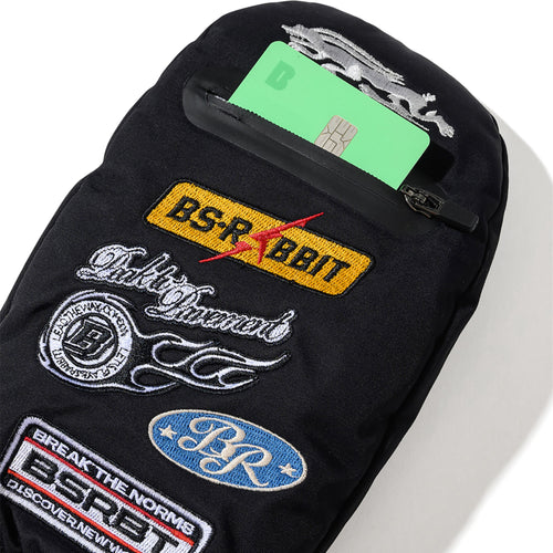 Variety Patch Zip Pocket Match Up Mittens Black