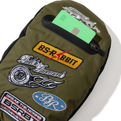 Variety Patch Zip Pocket Match Up Mittens Khaki Brown