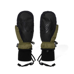 Variety Patch Zip Pocket Match Up Mittens Khaki Brown