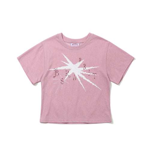 Bsrabbit Starburst Logo Women's Semi Crop SST Pink