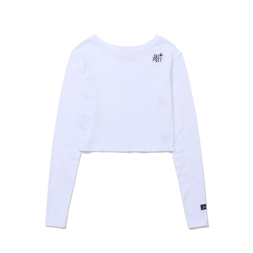 Bsrbt Point Logo Women's Crop Long Sleeve White