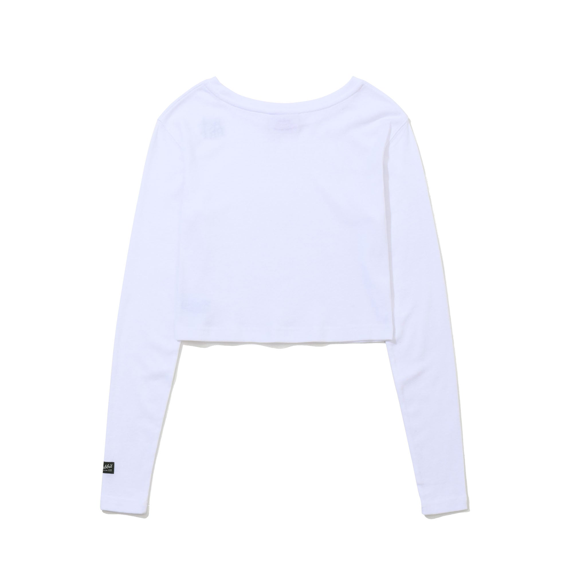 26SS BSRABBIT Bsrbt Point Logo Women's Crop Long Sleeve White