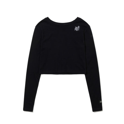 Bsrbt Point Logo Women's Crop Long Sleeve Black