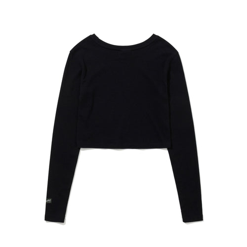 Bsrbt Point Logo Women's Crop Long Sleeve Black