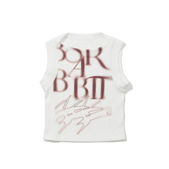 Women's Cropped Sleeveless White