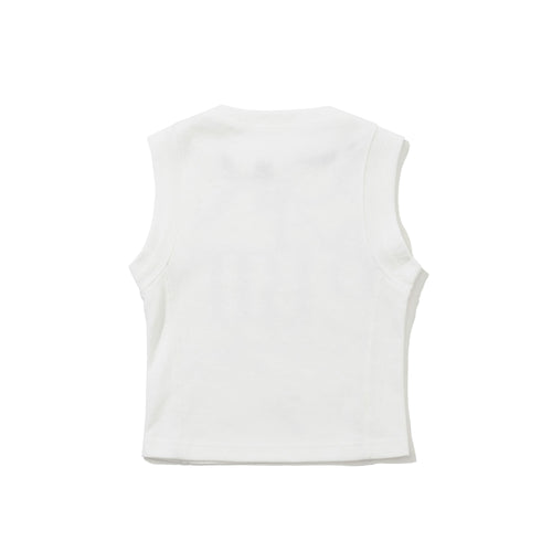 Women's Cropped Sleeveless White